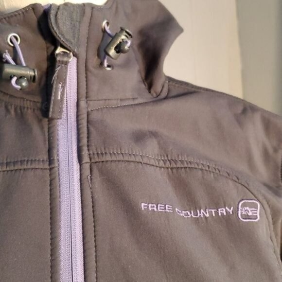 Free Country Jacket Coat Full Zip Up Hooded Hoodie Women's WOMAN'S Petite SMALL - Picture 7 of 12